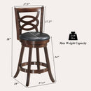 Counter Height Upholstered Espresso Swivel Dining Chair-24"