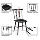 Set of 2 Armless Cross Back Kitchen Dining Side Chairs