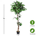 5.5 ft Artificial Ficus Silk Tree with Wood Trunks
