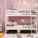 Wooden Bunk Beds Convertable 2 Individual Beds-White