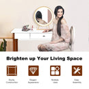 Computer Desk Laptop PC Writing Table Makeup Vanity Table-Walnut