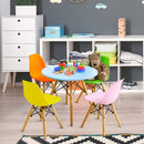 5 Piece Kids Colorful Set with 4 Armless Chairs