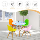 5 Piece Kids Colorful Set with 4 Armless Chairs