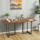 Metal Frame Wood Top Console Dining Table Rectangular Kitchen Table-30" Steel frame