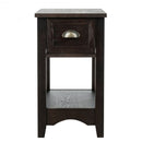 Contemporary Chair Side End Table Compact Table with Drawer Nightstand-Coffee