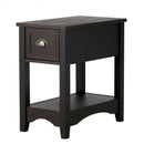 Contemporary Chair Side End Table Compact Table with Drawer Nightstand-Coffee