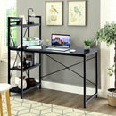 47.5" Writing Study Computer Desk with 4-Tier Shelves-Black