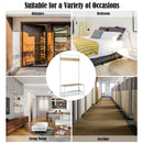 3 in 1 Industrial Coat Rack with 2-tier Storage Bench and 5 Hooks-Natural