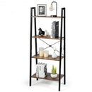 4-Tier Ladder Shelf Ladder Bookcase Bookshelf Display Rack Plant Stand