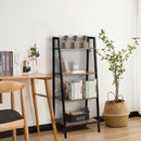 4-Tier Ladder Shelf Ladder Bookcase Bookshelf Display Rack Plant Stand