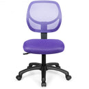 Low-back Computer Task Office Desk Chair with Swivel Casters-Purple