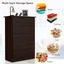 Functional Storage Organized Dresser with 5 Drawer-Espresso