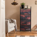 4 Drawer Fabric Dresser Storage Tower Nightstand