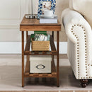 3-Tier Bamboo Shoe Bench Storage Rack Organizer