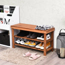 3-Tier Bamboo Shoe Bench Storage Rack Organizer