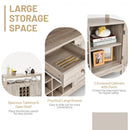 Buffet Server Sideboard Wine Cabinet Console-Gray