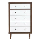 5 Drawer Dresser Wood Chest of Storage Cabinet Organizer