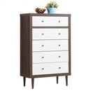 5 Drawer Dresser Wood Chest of Storage Cabinet Organizer