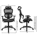 Mesh Office Chair Recliner with Adjustable Headrest