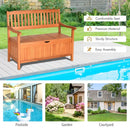42" Storage Deck Box Solid Wood Seating Container