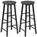 Set of 2 Pub Bistro  Dining Height Bar Stool-Black