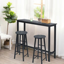 Set of 2 Pub Bistro  Dining Height Bar Stool-Black