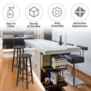 Set of 2 Pub Bistro  Dining Height Bar Stool-Black