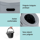 Portable Travel Toilet with Paper Holder for Indoor Outdoor