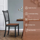 2 Pieces Solid Whitesburg Spindle Back Wood Dining Chairs-Black