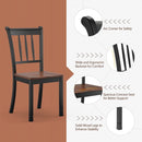2 Pieces Solid Whitesburg Spindle Back Wood Dining Chairs-Black