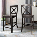 24" 2 Pack Rubber Wood Frame Kitchen Chairs