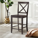 24" 2 Pack Rubber Wood Frame Kitchen Chairs