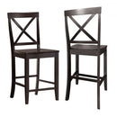 24" 2 Pack Rubber Wood Frame Kitchen Chairs