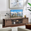 65" Flat Sliding Barn Door TV Stand-Coffee