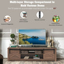 65" Flat Sliding Barn Door TV Stand-Coffee