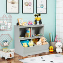 Kids Floor Cabinet Multi-Functional Bookcase -Gray