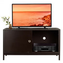 TV Stand Modern Entertainment Cabinet with Sliding Doors-Coffee