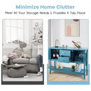 Wooden Sideboard Buffet Console Table-Blue