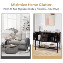 Wooden Sideboard Buffet Console Table-Brown