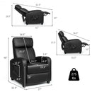 Recliner Sofa Wingback Chair with Massage Function-Black