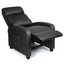 Recliner Sofa Wingback Chair with Massage Function-Black