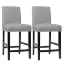 25 Inch Kitchen Chairs w- Rubber Wood Legs-Gray