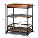 3 Tier Serving Dining Storage Shelf Rolling Kitchen Trolley