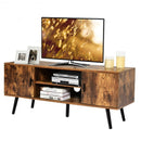 Industrial TV Stand with Storage Cabinets-Coffee