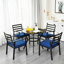 5PCS Outdoor Patio Dining Chair Table Set with Cushions