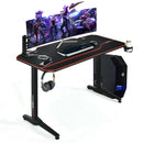 55" T-Shaped Gaming Desk with Full Desk Mouse Pad and Gaming Handle Rack