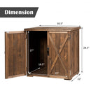 2.5 x 2 Ft Outdoor Wooden Storage Cabinet with Double Doors -Brown