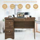 Vintage Study Home Office Computer Desk with 3 Drawers
