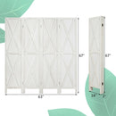 5.6 Ft 4 Panels Folding Wooden Room Divider-White