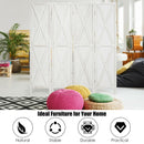 5.6 Ft 4 Panels Folding Wooden Room Divider-White